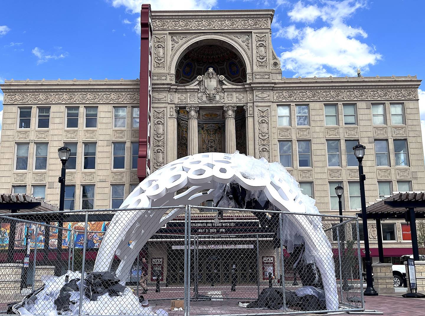 The Unity Dome sculpture seen on Monday, May 4, 2026 in Joliet's downtown City Square.