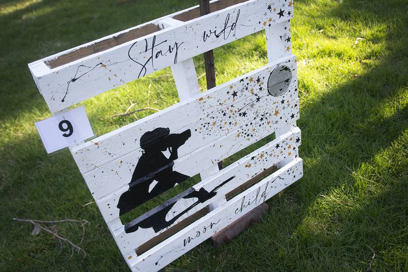 Visitors can check out the works until May 31 in the Lowell Park Pinetum. The pallets are on display all through the circular driveway.