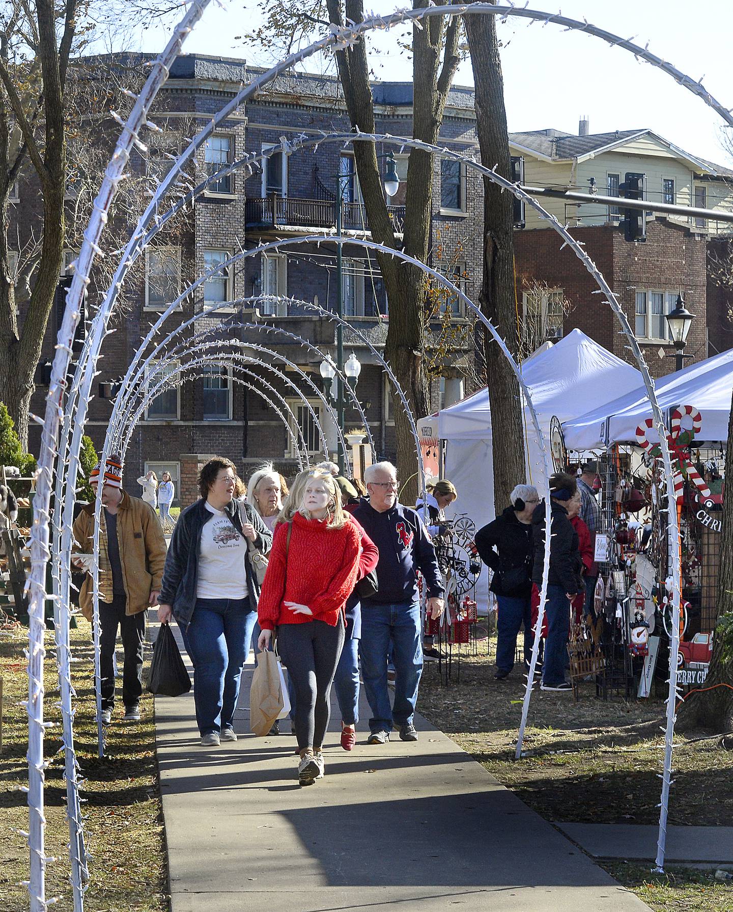 Christmas shopping also took place at Washington Square as gift and food vendors set up shop as part of the Chris Kringle Market Saturday, Nov. 26, 2022, in Ottawa.