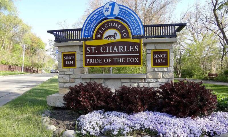 St. Charles town sign