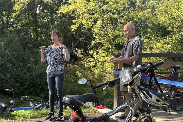 Pedestrian bridge opens in Sugar Grove