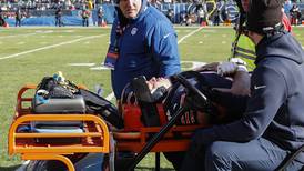 Chicago Bears head coach Matt Eberflus says Teven Jenkins’ situation remains ‘encouraging’