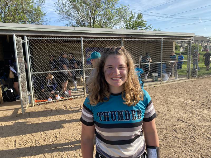 Woodstock North catcher Norah Mungle drove in three runs in her team's Class 3A Sycamore Sectional semifinal game against Belvidere North on Wednesday.