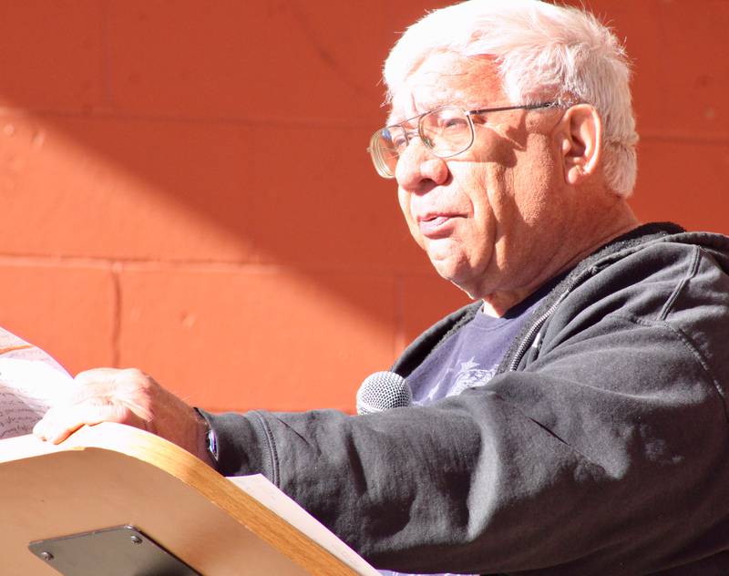 Rock Falls Mayor Rodney Klecke gives the main address during Veterans Day observances organized by Rock Falls American Legion Post 902 on Friday, Nov. 11, 2022 at Veterans Memorial Park in Rock Falls.