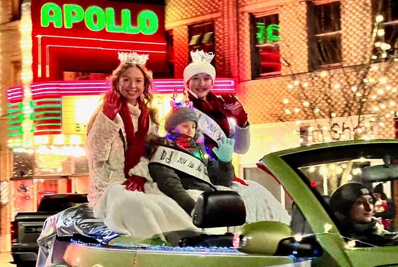 Bureau County Fair royalty ride during the annual Christmas Parade on Friday, Dec. 6, 2024 in Princeton.