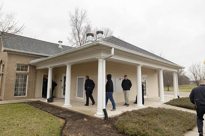 Visitors tour the office and administration space of SVCC’s police academy Tuesday, Dec. 13, 2022. The college hosted departments from all over Northern Illinois to visit the campus and hear about the planned curriculum.