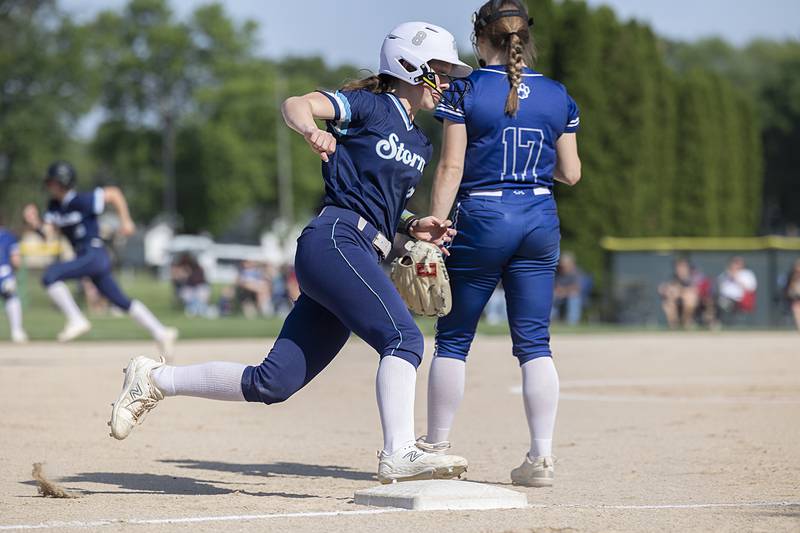 Bureau Valley’s Lesleigh Maynard against Princeton Friday, May 17, 2024 at the Class 2A regional semifinals in Rock Falls.