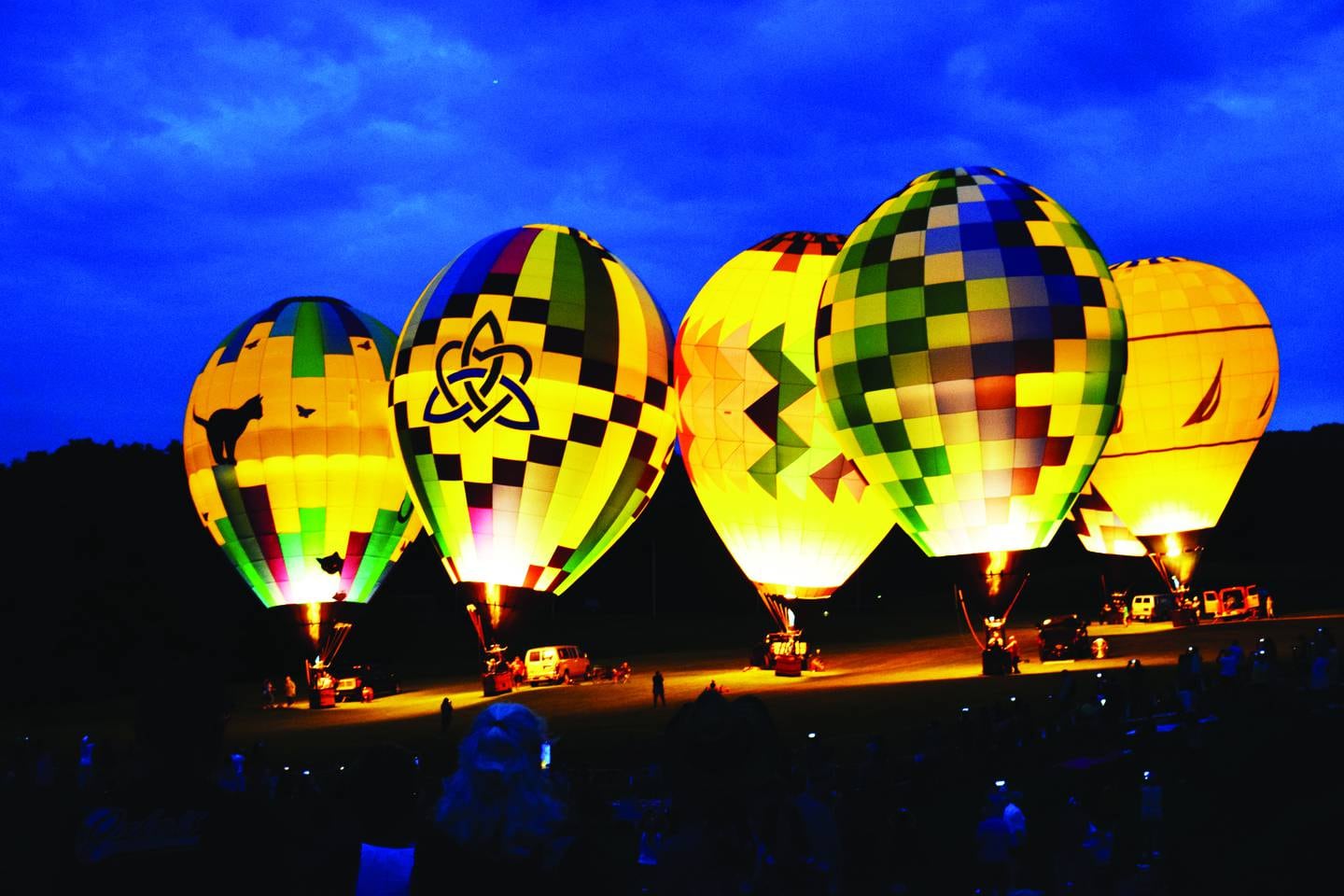 Hot air balloon's colors and patterns take on a different look when lit against the dark skies. The Great Galena Balloon Race has a Night Glow Extravaganza after a Saturday evening race, when there's not much else to see other than the colors of the balloons in the dark night sky. The 2025 event is from June 20-22 at Eagle Ridge Resort and Spa, 400 Eagle Ridge Drive in the Galena Territory.