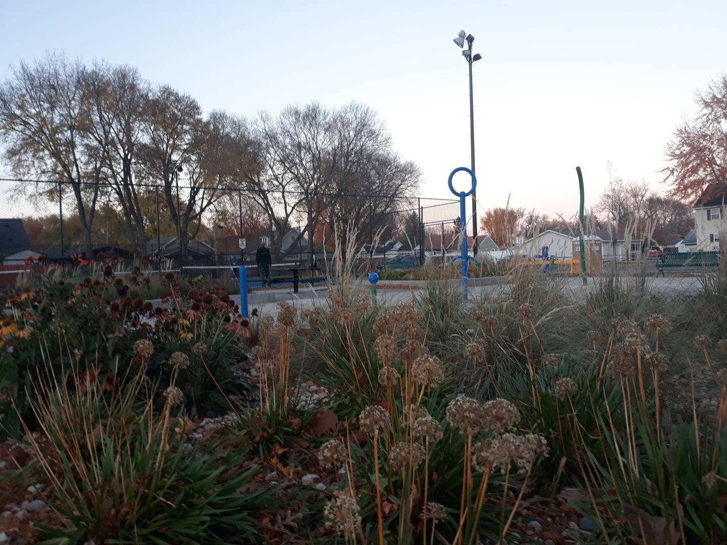 The new splash pad at Thornton Park in Ottawa is shut down for the season.