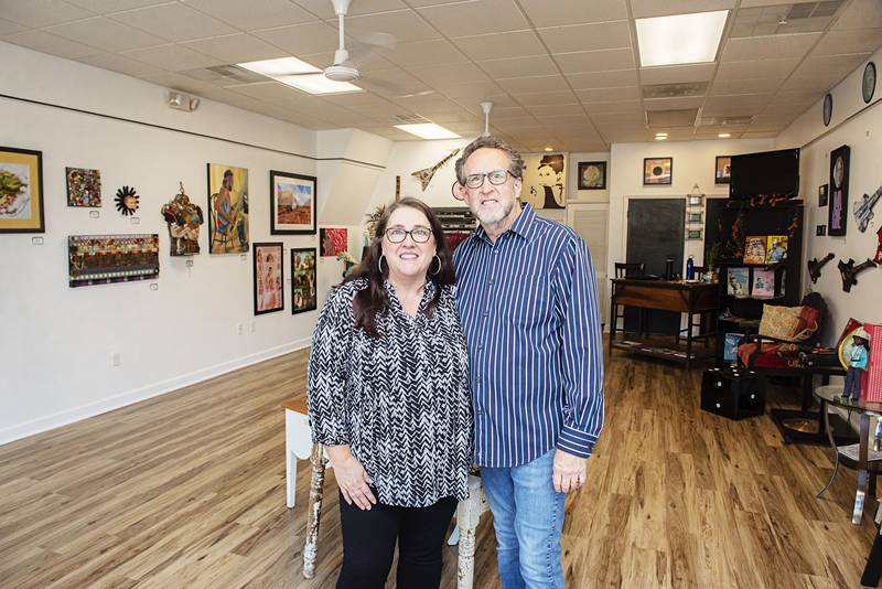Joyce and Rick Moser’s  dedication to inspiration is on display at their shop, Renew Me Gallery in downtown Dixon, where you can find upcycled and recycled pieces of original art, music, plants, vintage decor, gifts and more. Joyce said she loves turning something old into something new ... “just whatever I see that inspires me and then break it up and make something new out of it, and hopefully inspire joy for anybody who has it.”