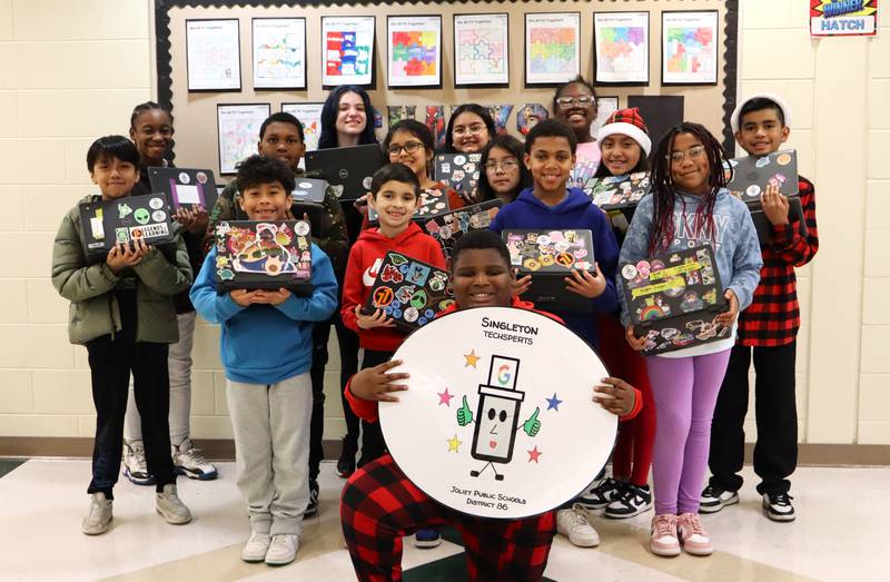 Fifth-grade students in Veronica Hatch's class at Isaac Singleton Elementary have been named District 86's first "TECHsperts."