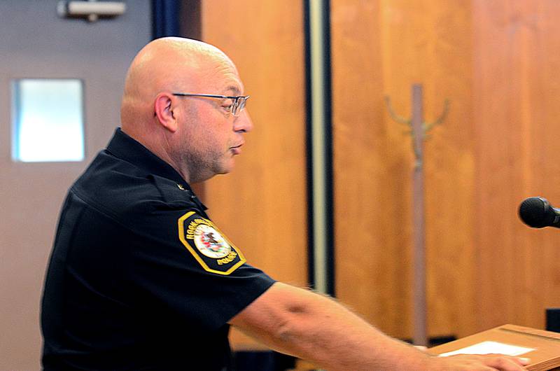 Dave Pilgrim announces that he will retire as Rock Falls Police Chief Tuesday, Sept. 2, 2025, to the city council.