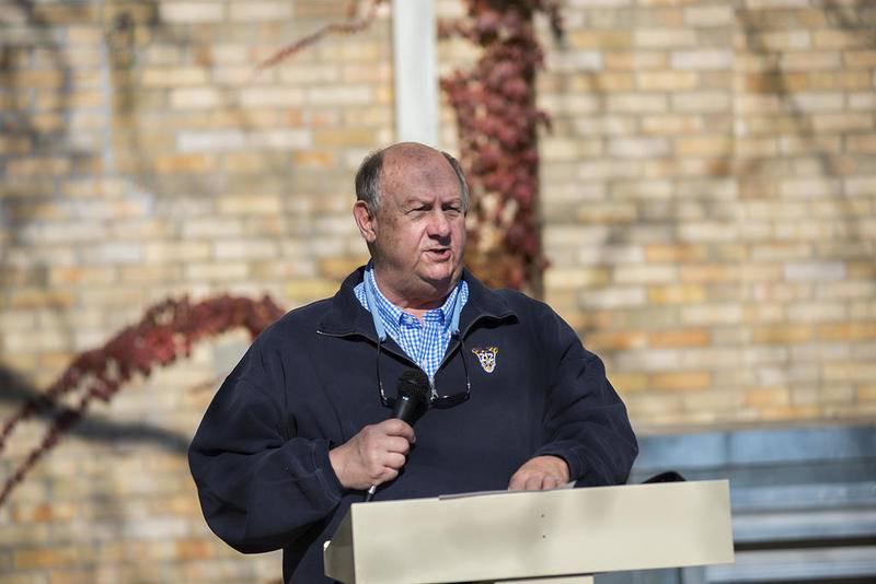 Sterling mayor Skip Lee opens a press conference Friday afternoon at the city hall calling for residents of Whiteside County to take bigger steps in stopping the spread of COVID-19. Lee also called on the states attorney to pressure law enforcement leaders to enact on business owners who ignore the state’s COVID guidelines.