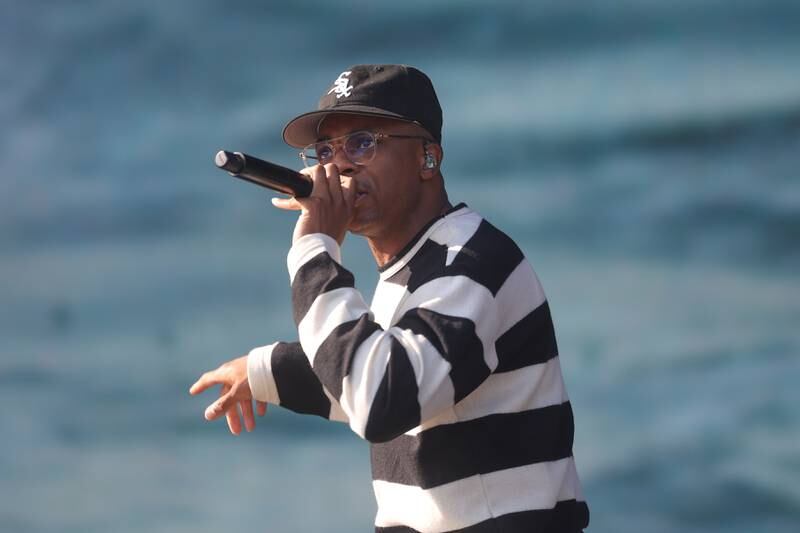 Vince Staples performs at Lollapalooza on Sunday, Aug. 4, 2024 in Chicago.