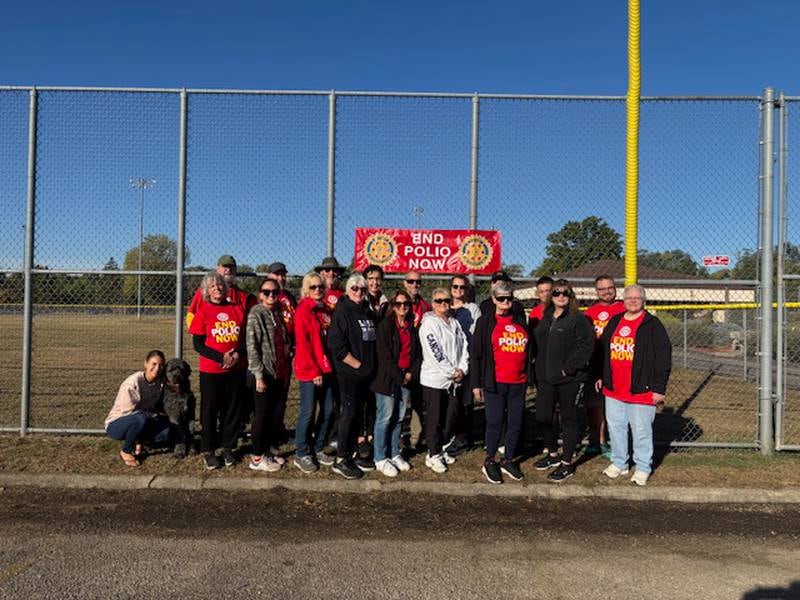 Members of the six Rotary Clubs of Dixon, Morrison, Rock Falls, Sterling Noon, Twin Cities Sunrise, and Walnut joined in the Tenth Annual End Polio Now Walk on October 11 along the Hennepin Canal in Rock Falls to create an awareness of the effort to eradicate polio from our world.