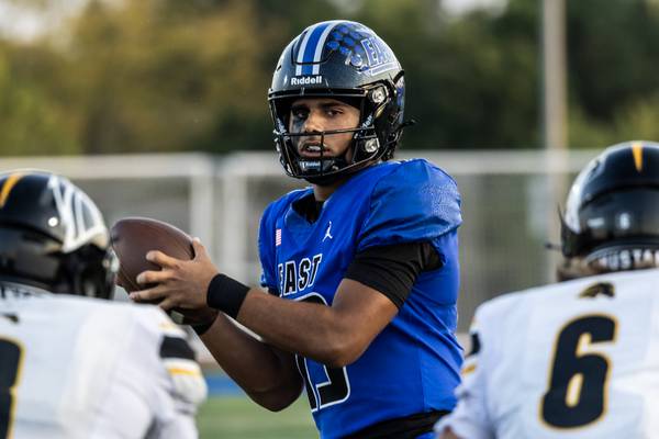 Photos: Lincoln-Way East's Jonas Williams breaks state passing touchdown record