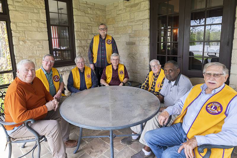 Led by current president Thomas Halla (standing), the Dixon Noon Lions Club accomplishes a lot for such a small group of members.