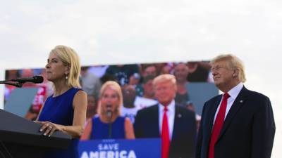 At rally with former President Trump, Illinois U.S. Rep. Mary Miller calls Roe decision ‘victory for white life’