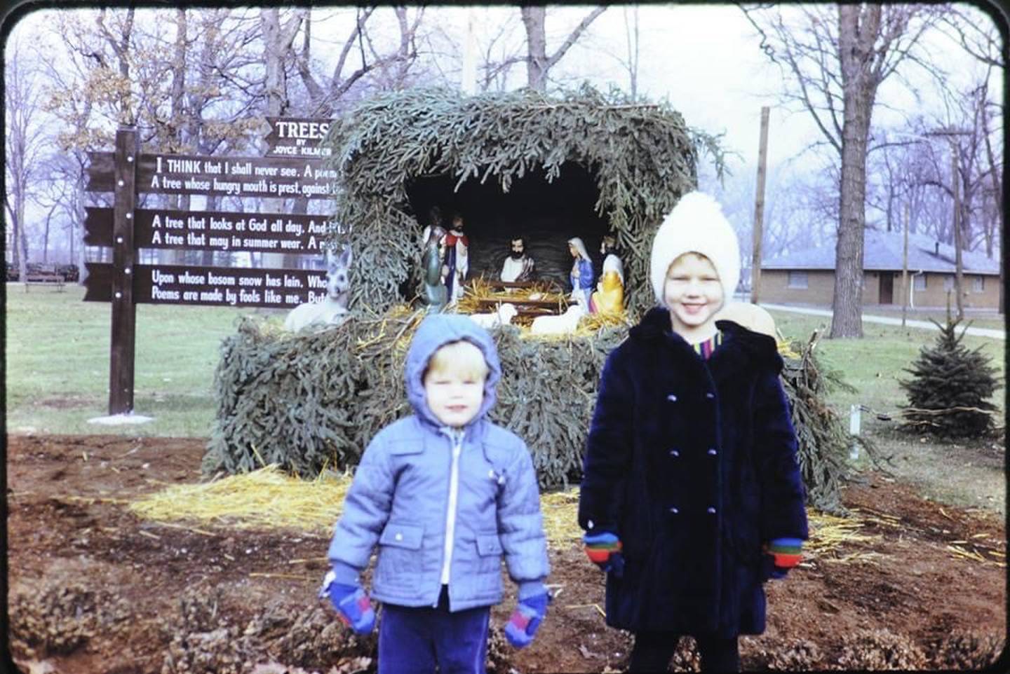 A photo provided by Darcy Mollo shows the nativity scene displayed in the City Park. It was put on display for about three decades beginning in the 1960s.