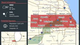 Severe thunderstorm warning for several northern Illinois counties