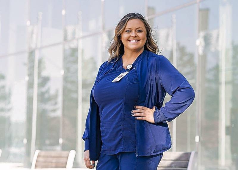 Courtney Kiolbassa, a registered nurse specializing in cardiology, was selected as 2021 Nurse of the Year at Advocate Good Shepherd Hospital near Lake Barrington.