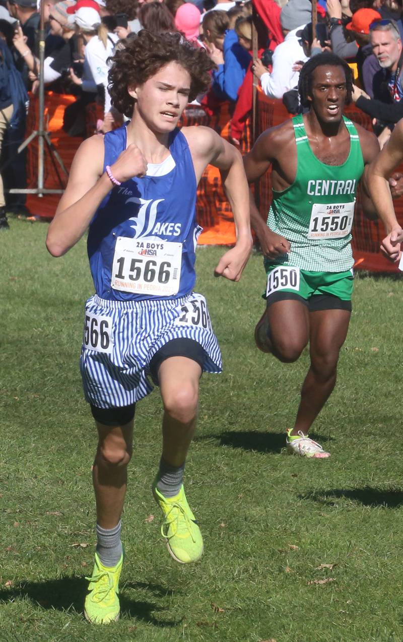 Lake Villa Lake's Cooper Summy competes in the Class 2A State Cross Country race on Saturday, Nov. 4, 2023 at Detweiller Park in Peoria.