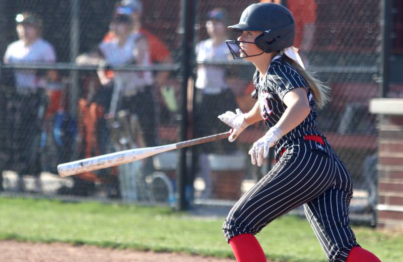 Huntley’s Clara Hudgens bats against McHenry on Friday in Huntley.