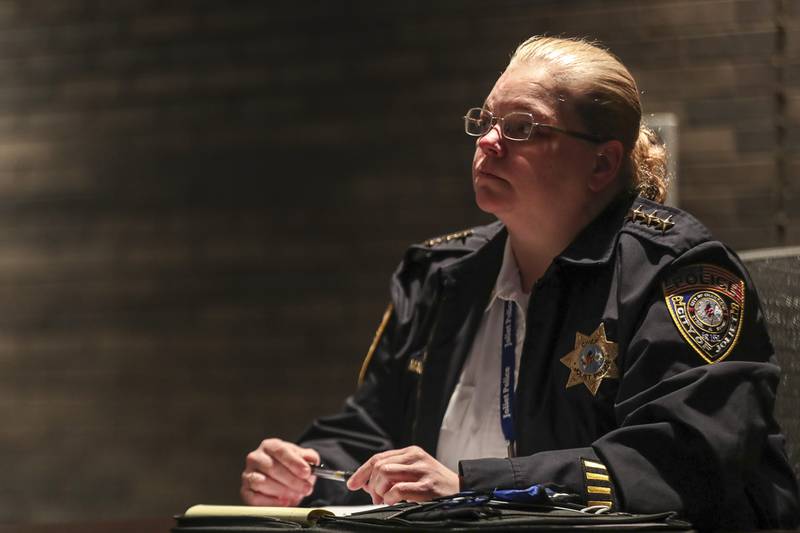 Joliet Chief of Police Dawn Malec on Wednesday, March 10, 2021, at Joliet City Hall in Joliet, Ill.