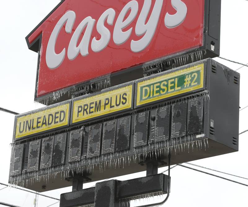 An ice storm, coupled with strong winds, caused numerous electrical outages in Forreston on Thursday. The Casey's General Store, located on Illinois 72 in downtown Forreston, remained closed Thursday afternoon due to the outage.
