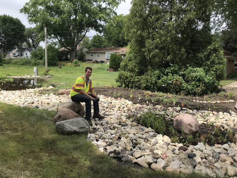 A rain garden being grown and constructed at Pine Street and Oriole Trail in Crystal Lake will be the largest such garden in the area and will be an important solution to stormwater management, city engineer Kevin Lill, pictured here, said on Friday, July 22, 2022.