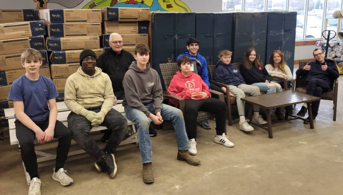 Parkview Christian Academy students work at Habitat for Humanity during their Feb. 23 Day of Service event.