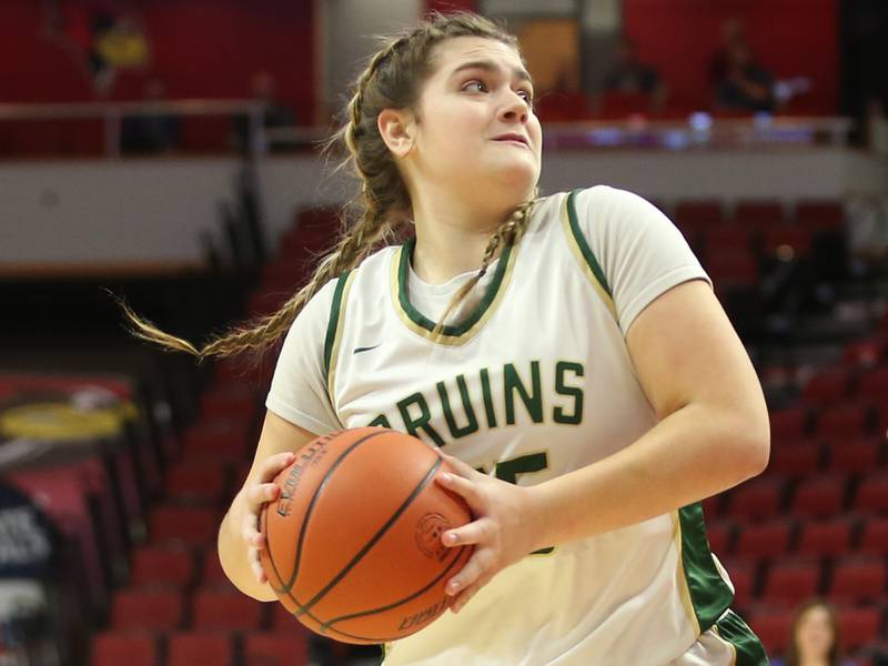 St. Bede's Savannah Bray scored 17 points to lead the Bruins to an upset win over No. 1 Seneca in the Tri-County Conference Tournament on Monday in Roanoke.