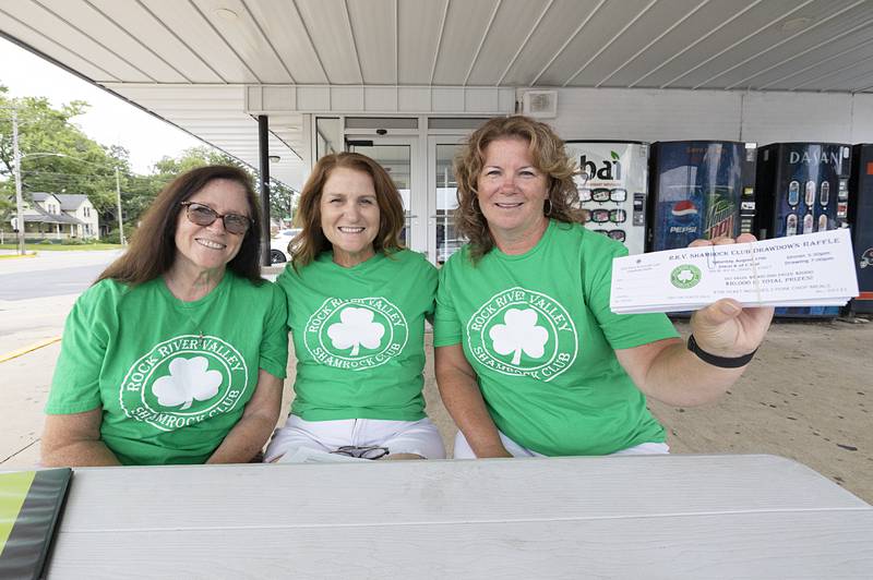 Terry Habberfield (left), Patty Oliver and Barb McKenna are part of a group that is taking over the Rock River Valley Shamrock Club. The group organizes the St. Patrick’s parade and party every March in Dixon.