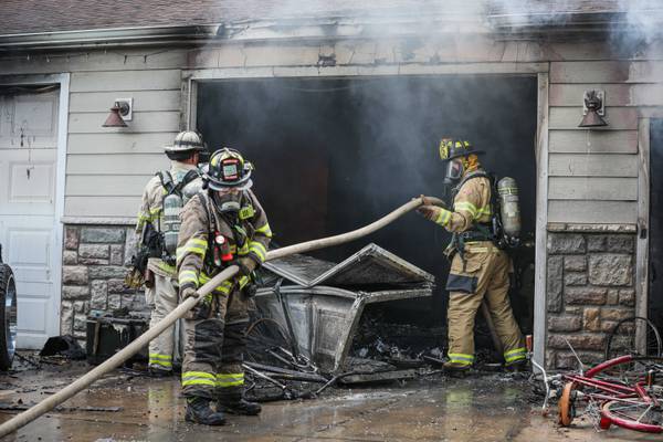 Dog dies in garage fire near Marengo 
