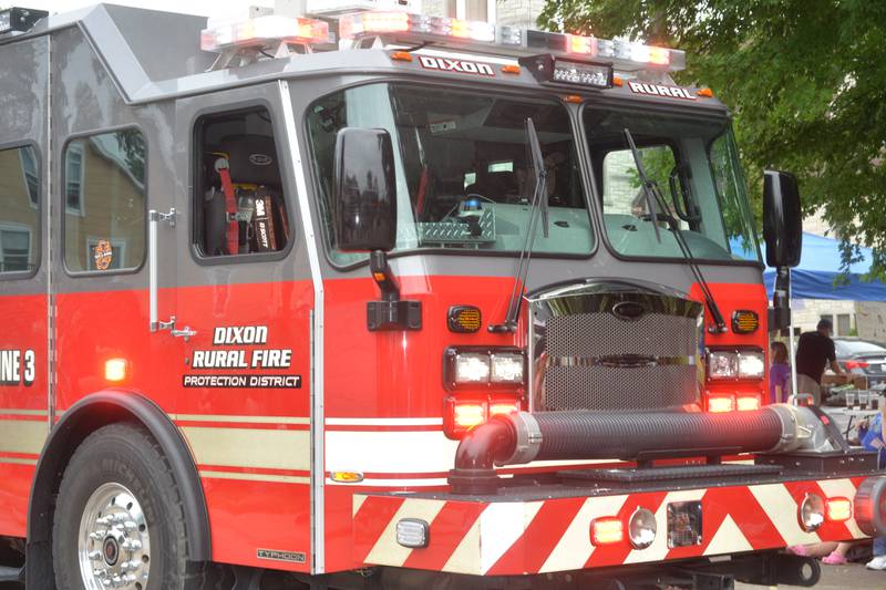 A Dixon Rural Fire Protection District fire truck took part in the Petunia Days Parade in July 2023.