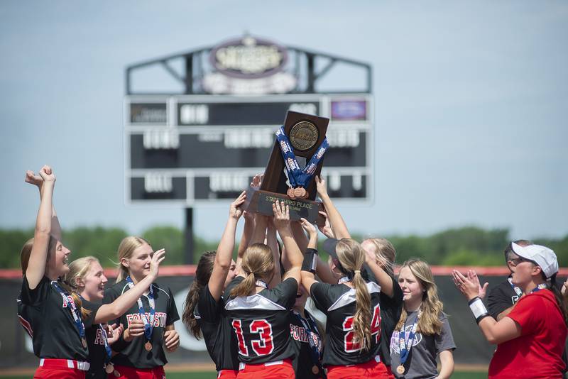 The Forreston Cardinals took the win at the state tournament 4-2 in 8 innings against Newark Saturday, June 4, 2022 during the IHSA Class 1A softball state third place game.