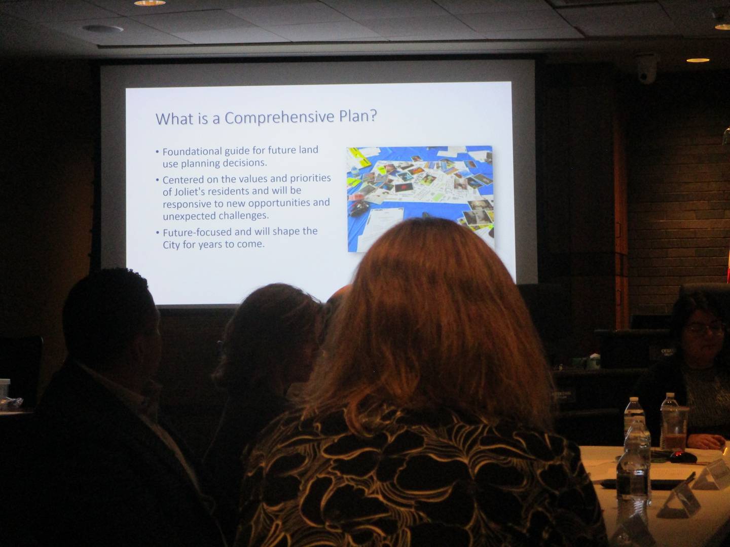 The Joliet Comprehensive Plan Advisory Committee viewed a presentation on the comprehensive plan process at its first meeting on Wednesday. March 5, 2025