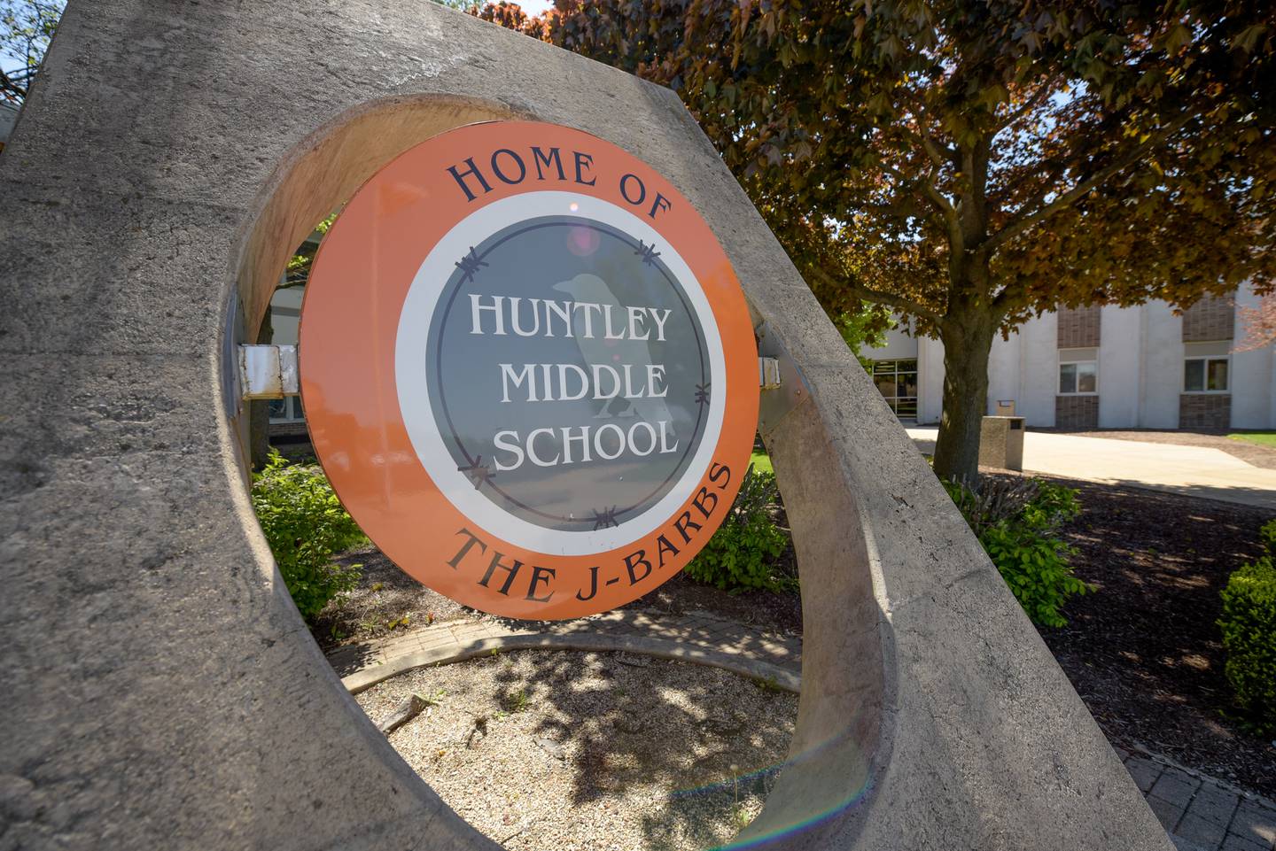 School District 428, Huntley Middle School sign