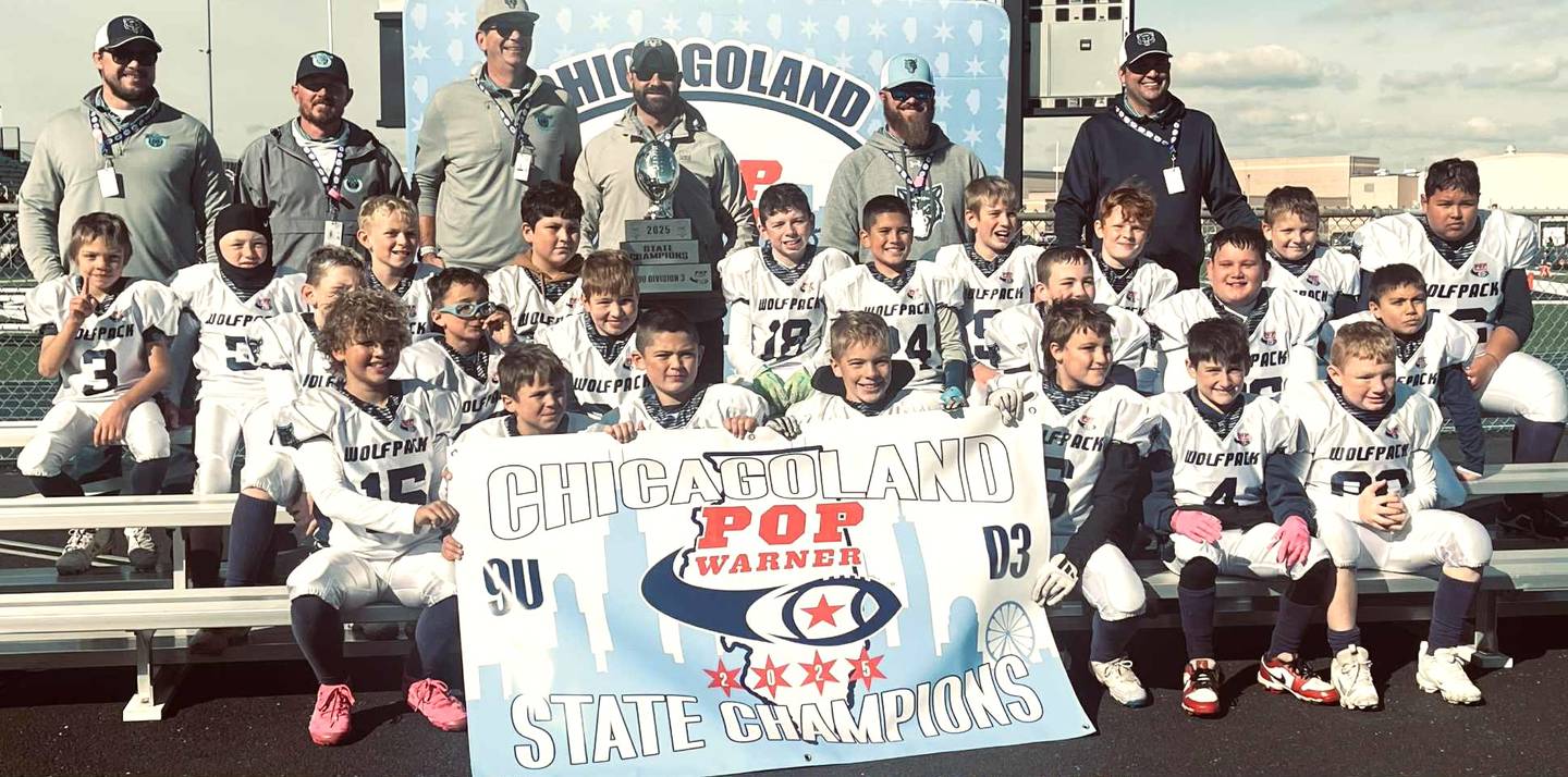 The 9U Wolfpack topped the Rockford Renegades 16-13 to win the Pop Warner 9U Illinois Division 3 state title.