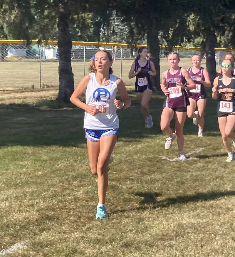 Princeton's Alexandra Waca runs in Saturday's Gary Coates Invitational at Zearing Park.