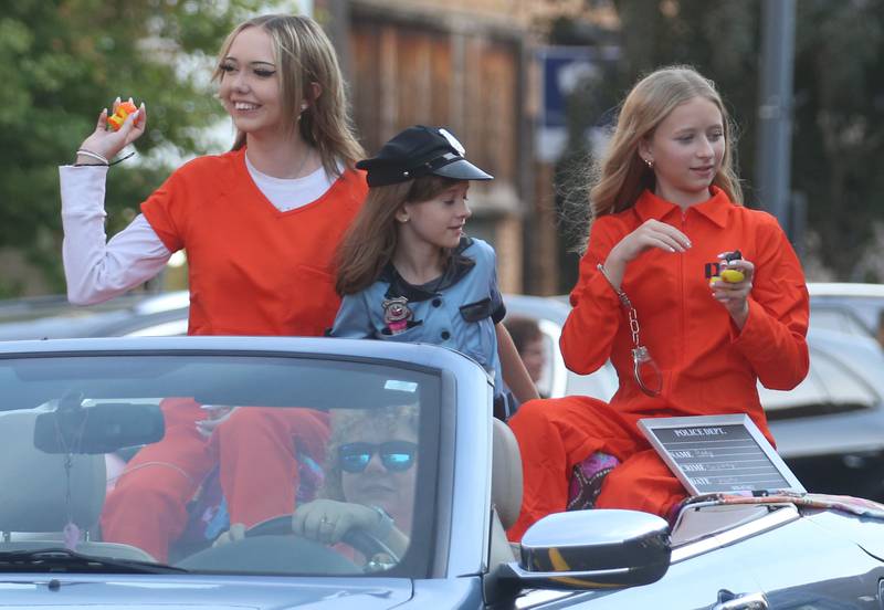 Little Miss Wyanet royalty rides during the 6th annual Halloween parade on Saturday, Oct. 12, 2024 downtown Princeton.