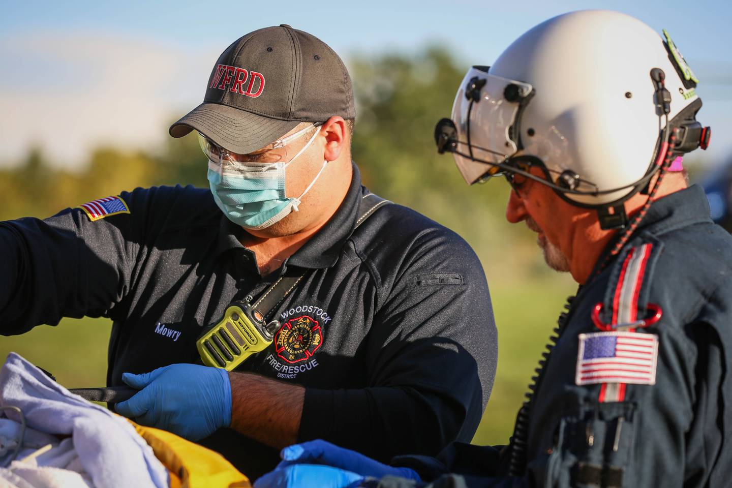 A construction worker fell of a residential roof in unincorporated Woodstock on Wednesday, Oct. 5, 2022, and was airlifted due to serious injuries.