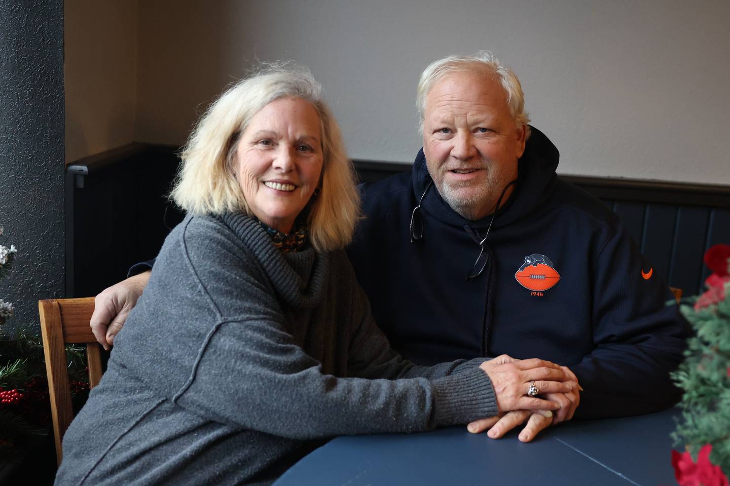 Meg Gillespie owner of Magpie's Joy of Eating, left, poses with Rick Thayer, who sold his restaurant Thayer Brothers to Meg.