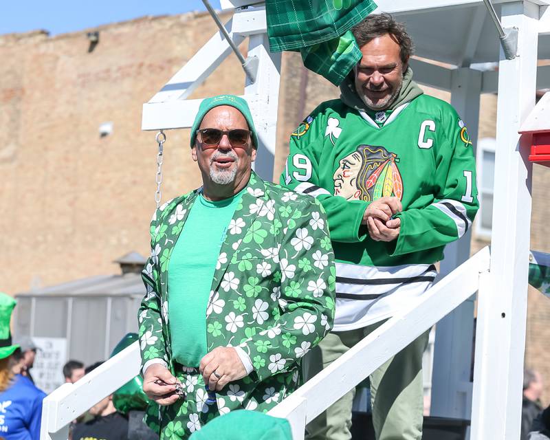 The Lemont Park District rides on a float in the Lemont St. Pat's Day Parade on Saturday, March 8, 2025  in Lemont.