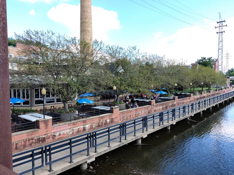 The patio along the Fox River at Pal Joey's in downtown Batavia.