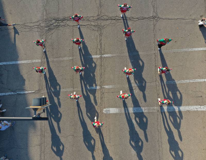L-P Cavalettes march in the Homecoming parade on Thursday, Sept. 26, 2024 on First Street downtown La Salle.