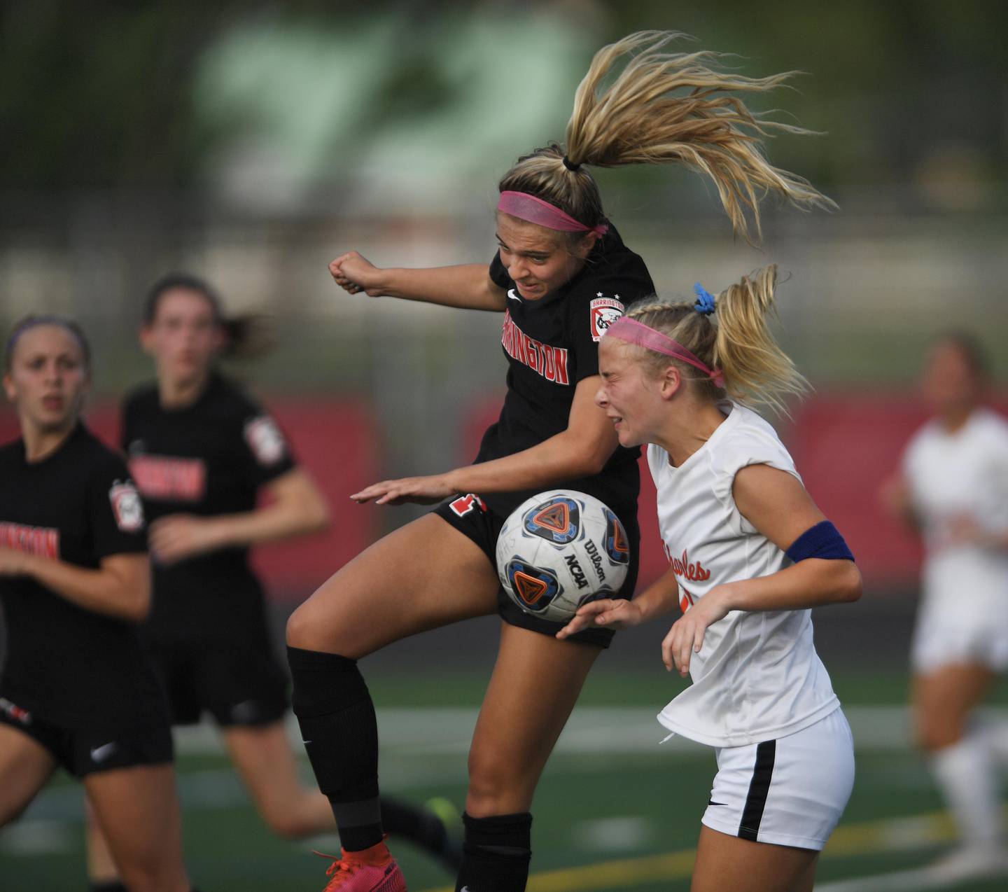 John Starks/jstarks@dailyherald.com
Barrington’s St. Charles East’s at the Class 3A Barrington girls soccer supersectional on Tuesday, May 31, 2022.