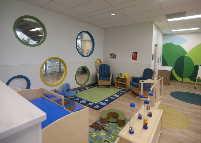 A view of the Pre-K child watch area inside the new YMCA on Monday, May 6, 2024 in Ottawa.