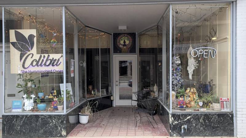 Colibri The Hummingbird Oases metaphysical gift shop and meditation center is seen on Thursday, Dec. 19, 2024 at 215 N.Chicago St. in Joliet.
