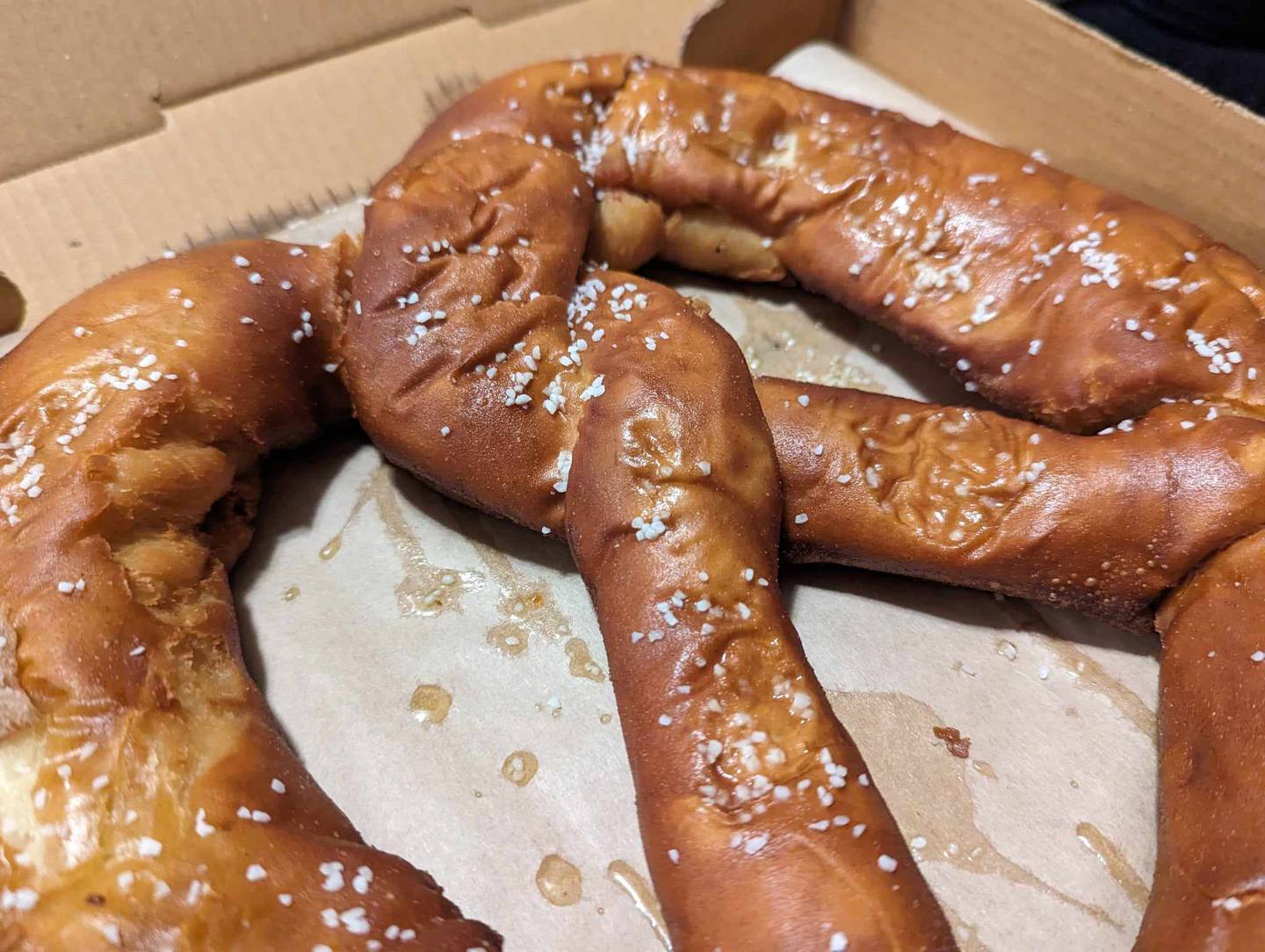 The “Big Arse Pretzel” for $21 at Backroads Burger & Bar in Plainfield is a pound and a half of the best pretzel anywhere - and it comes with three dipping sauces, too.